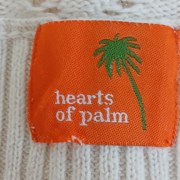 HEARTS OF PALM CREAM SWEATER LONG SLEEVE WOMENS SIZE VNECK MEDIUM - Picture 4 of 9